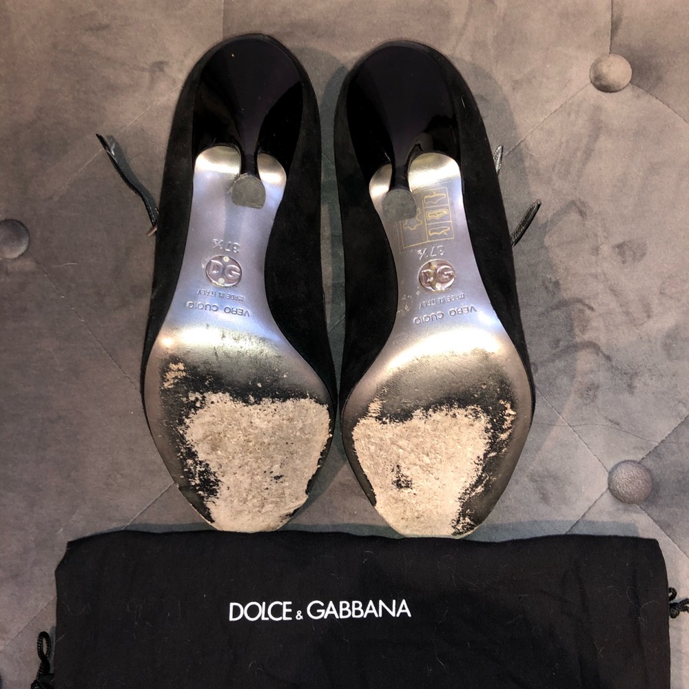 Vintage Dolce & Gabbana Sued Heels - Picture 6 of 7